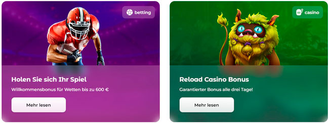 Promoções actuais do Verde Casino